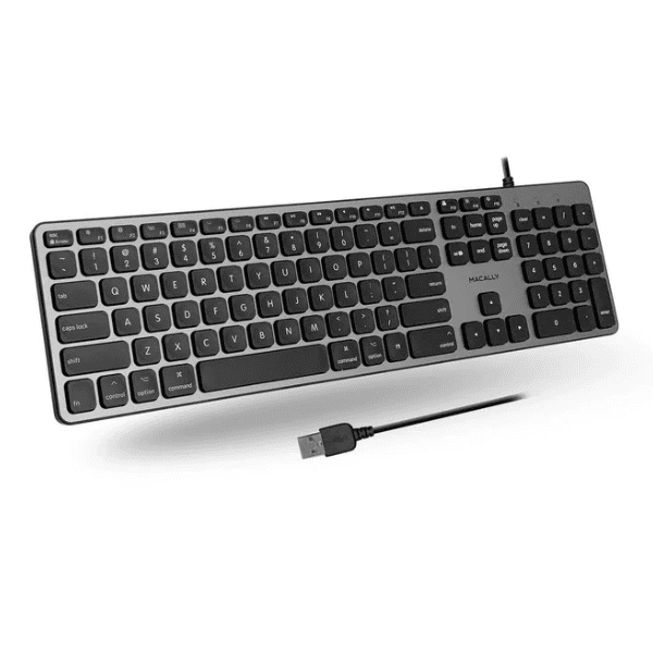 Macally Backlit USB-A Wired Keyboard for Mac
