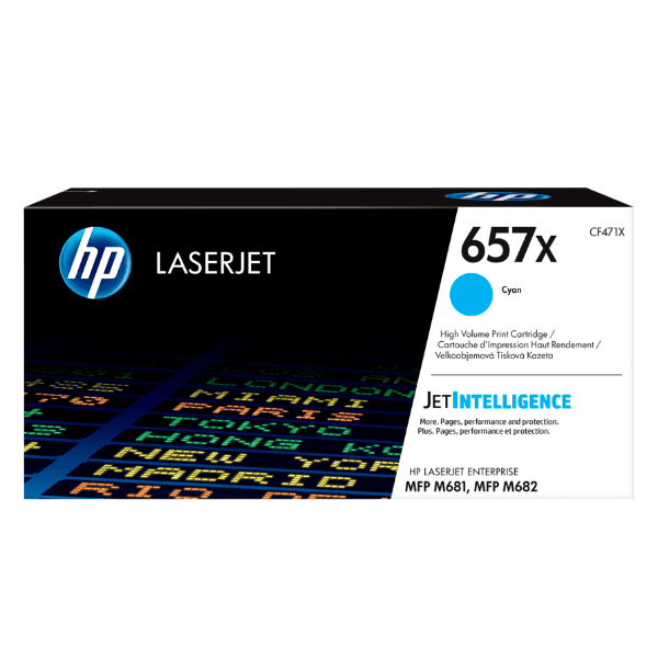HP 657X High Yield Cyan Original LaserJet Toner Cartridge