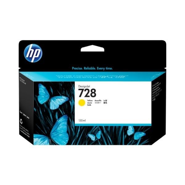 HP 728 130-ml Yellow DesignJet Ink Cartridge