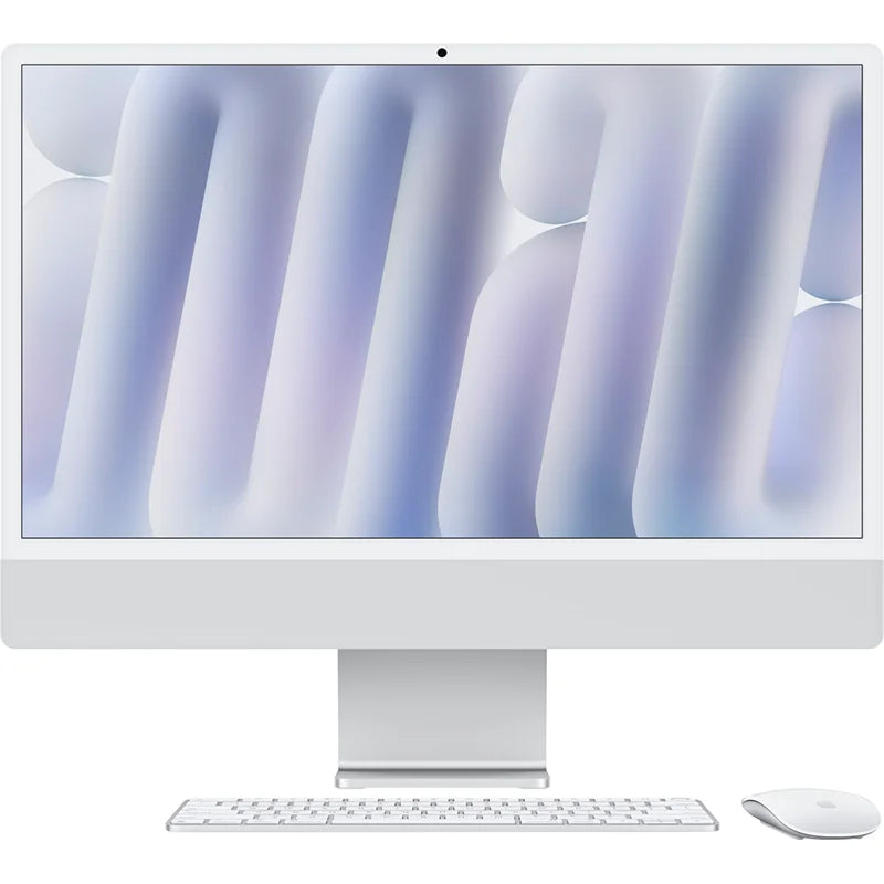 Apple 24-inch iMac with Retina 4.5K display, Nano-texture glass: Apple M4 chip with 10-core CPU and 10-core GPU, 256GB SSD, 16GB - Silver