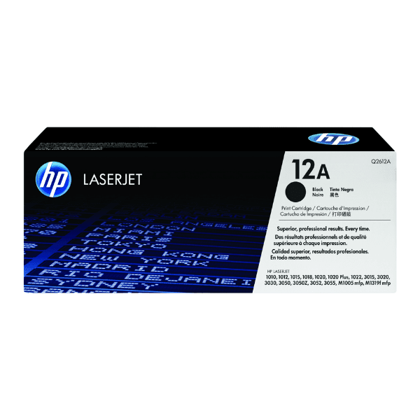 HP 12A Black Original LaserJet Toner Cartridge