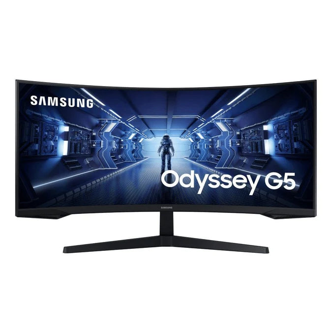 Samsung 34" Odyssey G5 G55T Ultra-WQHD Curved Gaming Monitor – 165Hz, 1ms, HDR10, AMD FreeSync Premium, HDMI, DisplayPort, Black