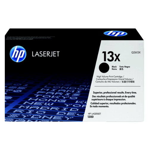 HP 13X High Yield Black Original LaserJet Toner Cartridge Q2613X - 4,000 Page Yield
