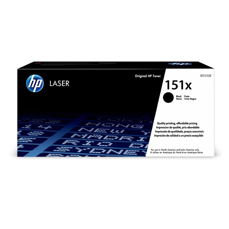 HP 151X Black LaserJet Toner Cartridge W1510X 9700 Page Yield