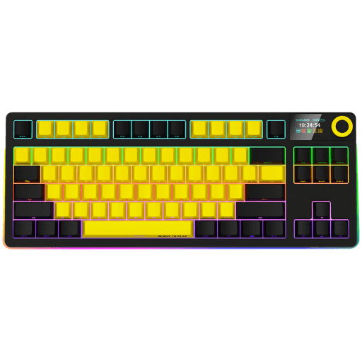 Lorgar KBP70TKLW Keyboard Black/Yellow