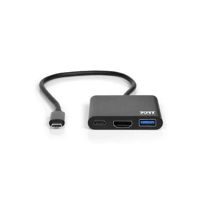 Port USB Type-C to 1 x HDMI |1 x USB3.0 |1 x Type-C 60W PD Dock - Black