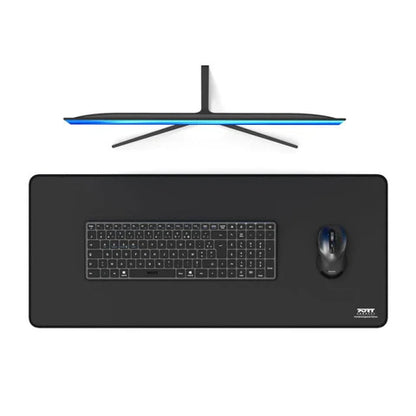 Port Connect Professional Desk Pad - Black (300 x 700mm)