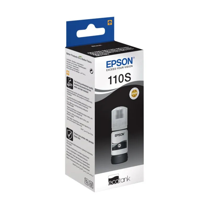 Epson 110S Ink Bottle Black EcoTank Original 40ml Single-pack C13T01L14A