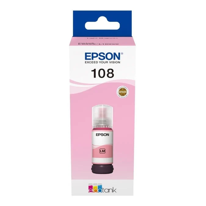 Epson 108 Ink Bottle Light Magenta EcoTank Original 70ml Single-pack C13T09C64A