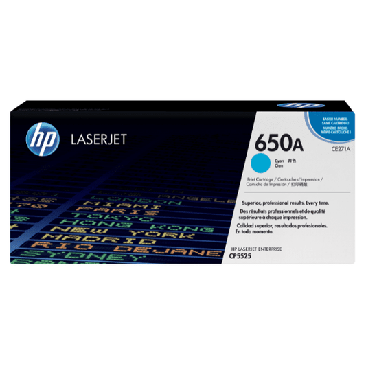 HP 650A Cyan Original LaserJet Toner Cartridge