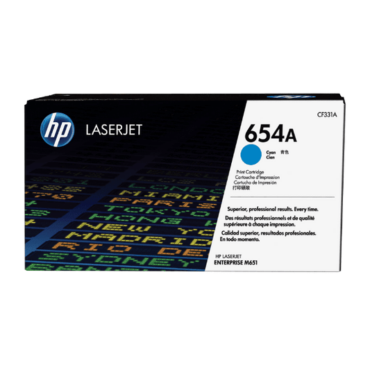 HP 654A Cyan LaserJet Toner Cartridge