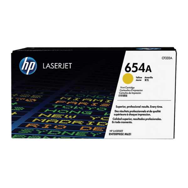 HP 654A Yellow LaserJet Toner Cartridge
