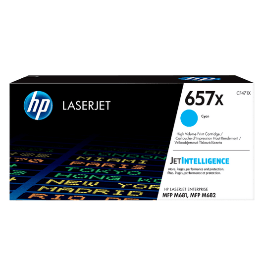 HP 657X High Yield Cyan Original LaserJet Toner Cartridge