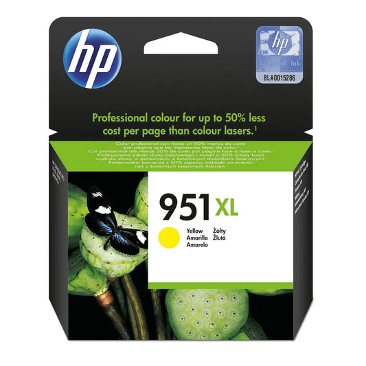 HP 951XL Yellow High Yield Printer Ink Cartridge Original | CN048AE Single-pack