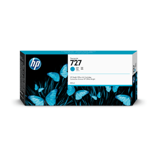 HP 727 300-ml Cyan DesignJet Ink Cartridge