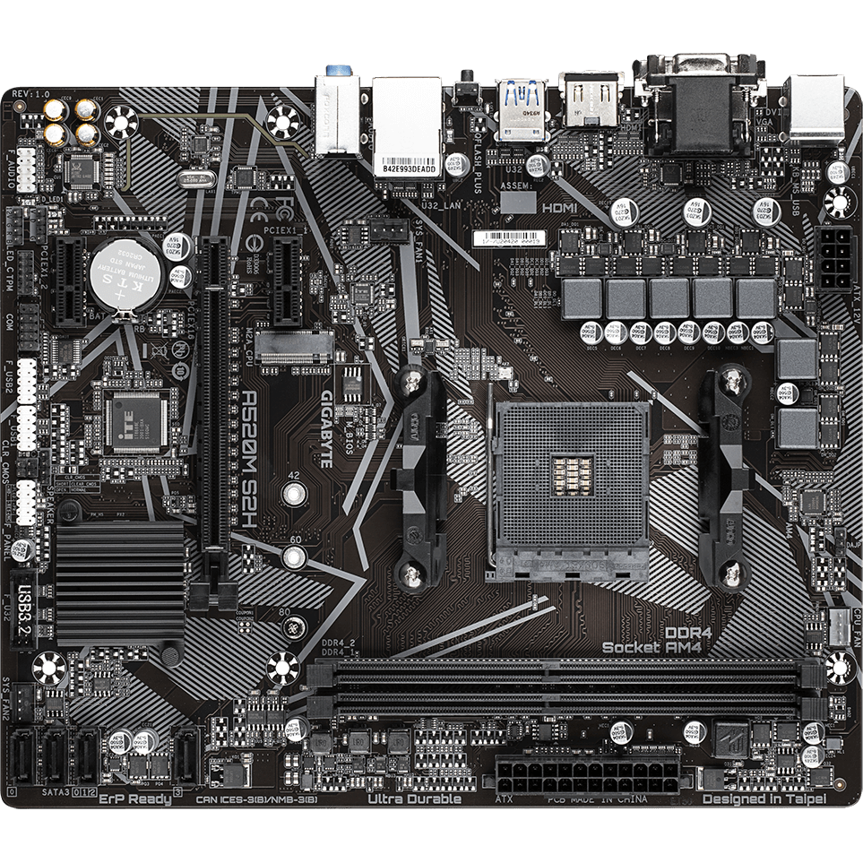 Gigabyte A520M S2H DDR4 AM4 Motherboard