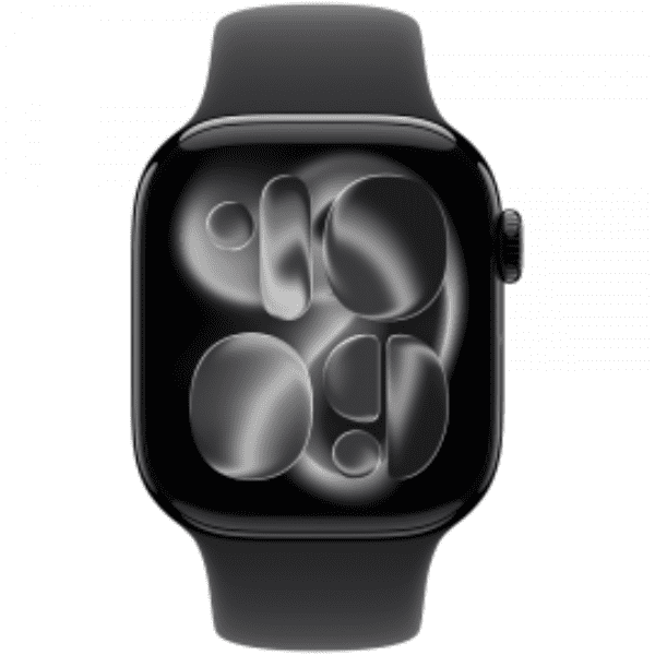 Apple Apple Watch Series 11 GPS + Cellular 42mm Jet Black Aluminium Case with Black Sport Band - S/M