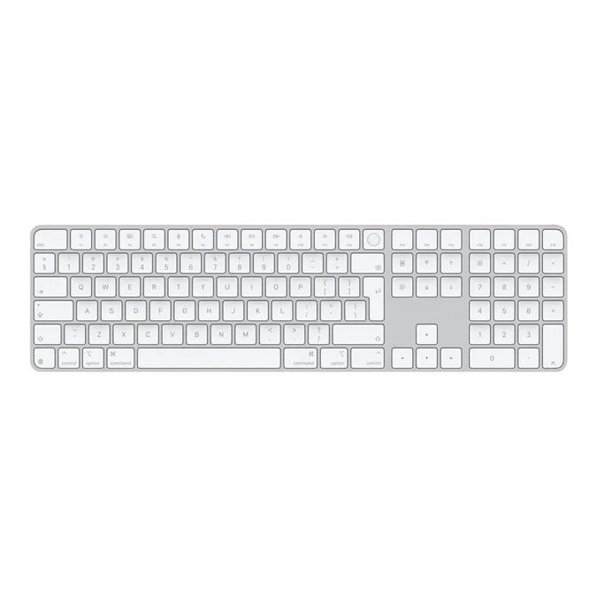 Apple Magic Keyboard with Touch ID and Numeric Keypad for Mac models with Apple silicon - International English - White Keys