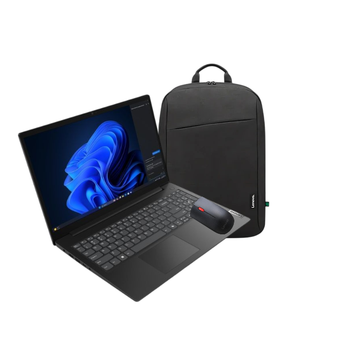 Lenovo V15 G5 IRL + Lenovo 16-inch Laptop Backpack B210 Black (Eco) + Lenovo Essential USB Mouse