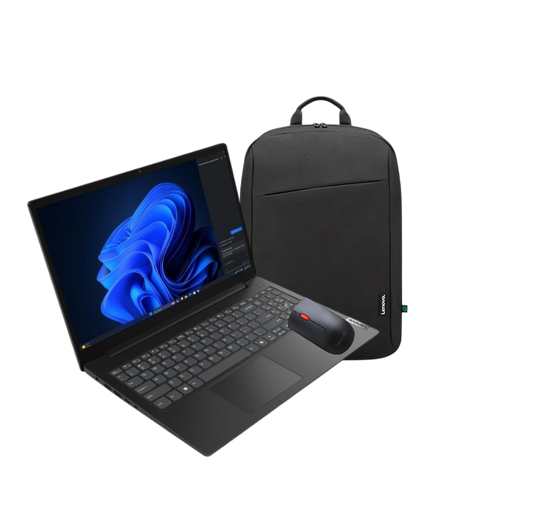 Lenovo V15 G5 IRL + Lenovo 16-inch Laptop Backpack B210 Black (Eco) + Lenovo Essential USB Mouse