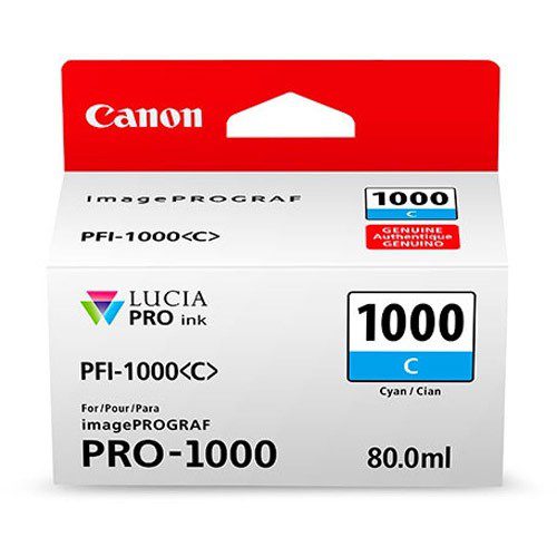 Canon PFI1000 Cyan Pigment Ink Tank