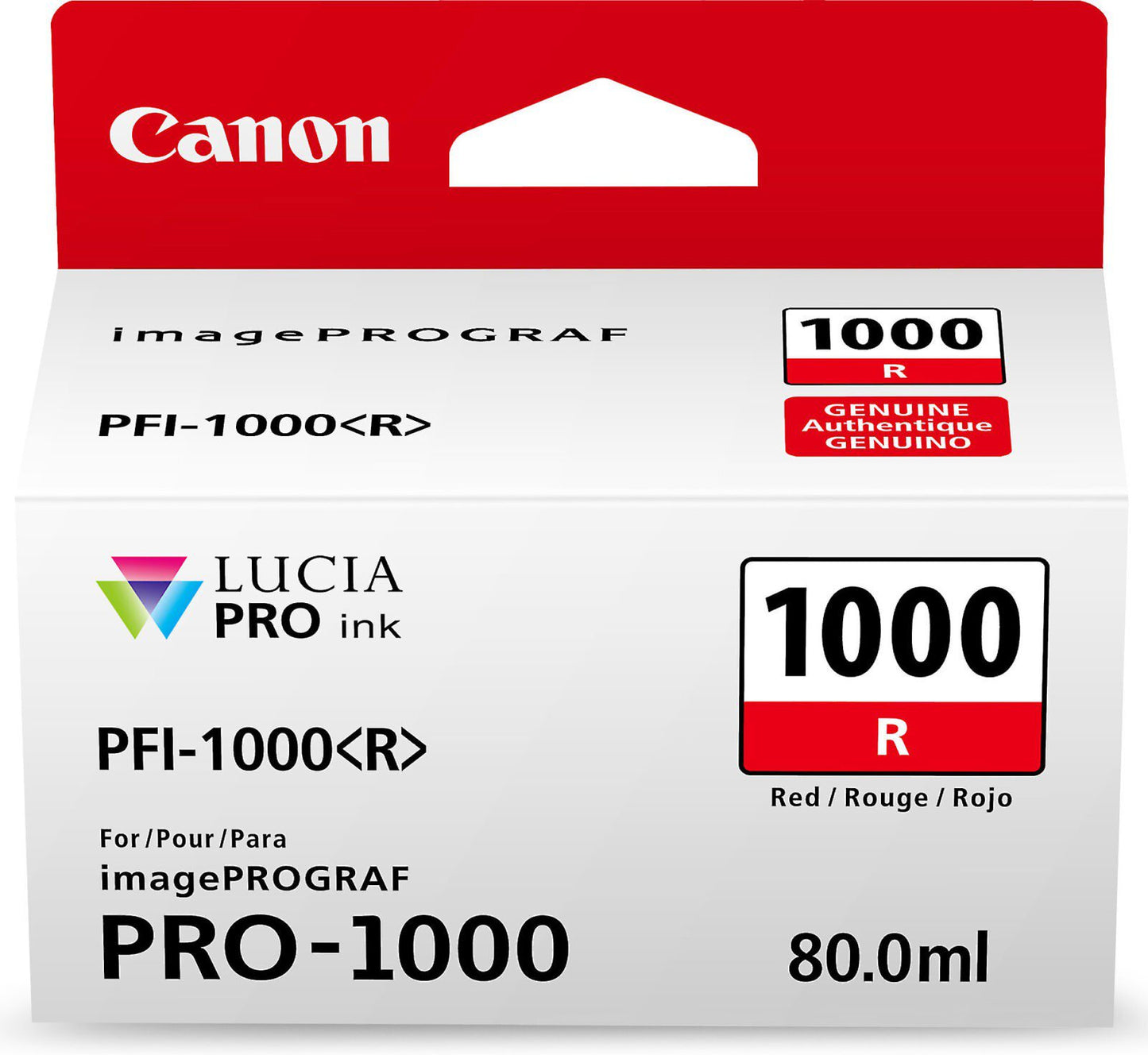 Canon PFI1000 Red Pigment Ink Tank
