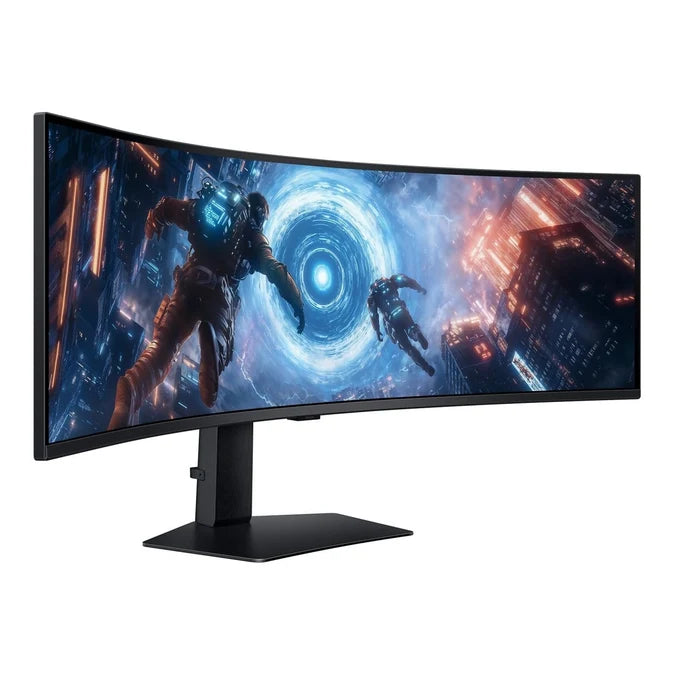 Samsung 49" Odyssey G9 G91F DQHD Curved Gaming Monitor – 144Hz, 1ms, HDR600, AMD FreeSync Premium Pro, HDMI, DisplayPort, Black