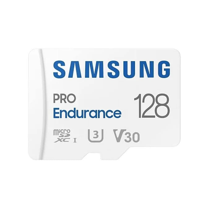 Samsung PRO Endurance 128GB microSDXC Memory Card – UHS-I, Class 10, U3, V30, Up to 100MB/s Read, Includes SD Adapter