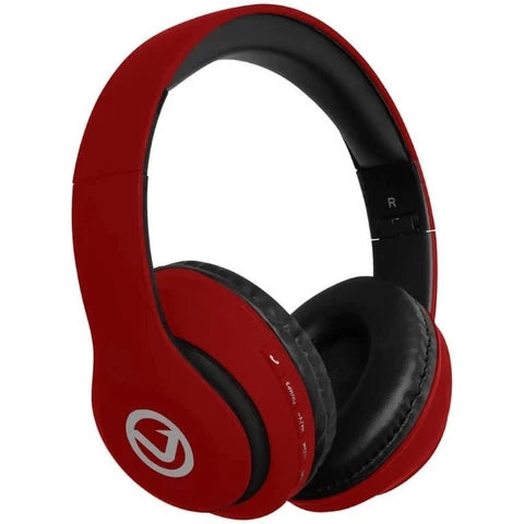Volkano Impulse Series Bluetooth Wireless Headphones – Red