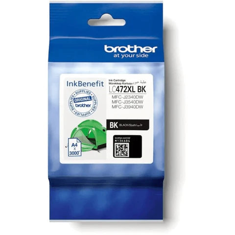 Brother LC472XLBK High Yield Black Original Ink Cartridge