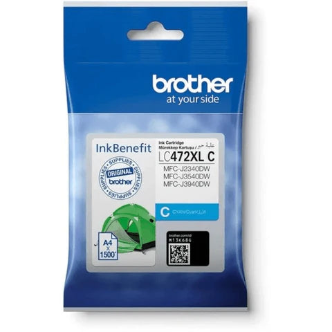 Brother LC472XLC High Yield Cyan Original Ink Cartridge