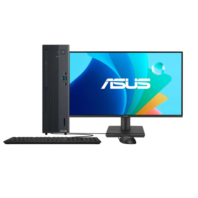 ASUS ExpertCenter P500SV Small Form Factor (SFF) Business Desktop Bundle Intel Core 210H 8GB RAM 512GB SSD ASUS 23.8" Monitor Windows 11 Home