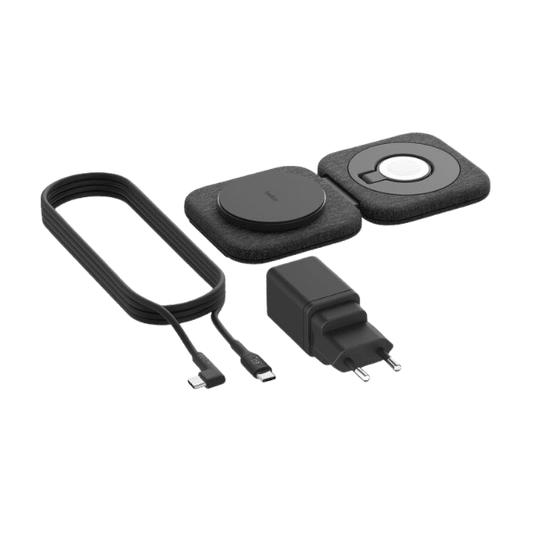 Belkin 2-in-1 Magnetic Charging Travel Pad with Qi2 15W